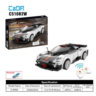 CaDa R/C Z-WIND Toy Car Collapsible constructor set 258 parts