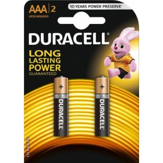 Duracell AAA MN2400 Alkaline LR03 1.5V Baterijas (2gab.) (EU Blister)