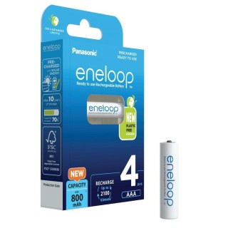 Panasonic Eneloop Batteries AAA 800mAh rechargeable 4pcs.