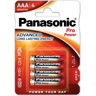 Panasonic Pro Power AAA Alkaline LR03 1.5V Baterijas (4gab.)