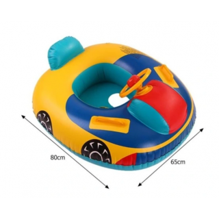 RoGer Inflatable Children's Mattress with Steering Wheel 80 x 65cm