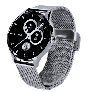 Garett Smartwatch Viva Silver steel AMOLED / IP67 / Find your phone / Music playback control
