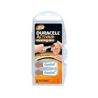 Duracell Hearing Aid 312 A312 Baterija 6pcs