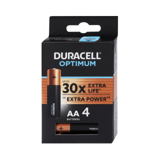 Duracell Optimum AA Alkaline Baterijas 4gab