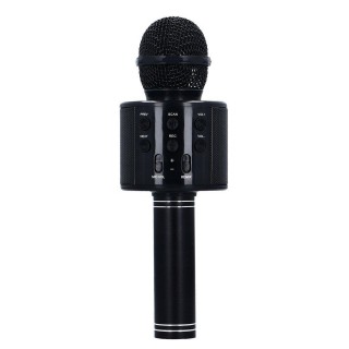RoGer Bluetooth Microphone Karaoke With Build In Speaker / 2x 5W / Aux / USB / MicroSD / Black