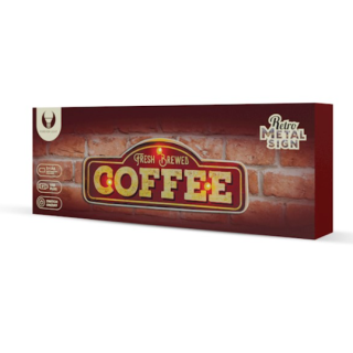 Forever RETRO Metal Sign Fresh Brewed Coffee LED светильник