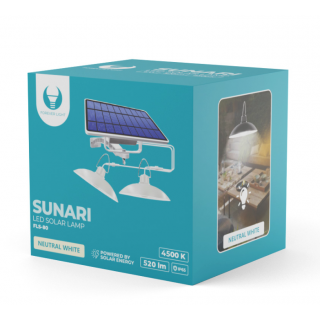 Forever Light SUNARI Двойная солнечная лампа LED / FLS-80 / 6W / 520lm /  4500K /  5500mAh