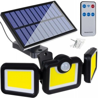RoGer JD WD-427 Outdoor floodlight with motion sensor and solar panel 36W COB / 1500lm / 2400mAh / IP65