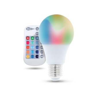 Forever Light E27 LED Bulb A60 / 9W / 720 lm / 3000K / RGB / White