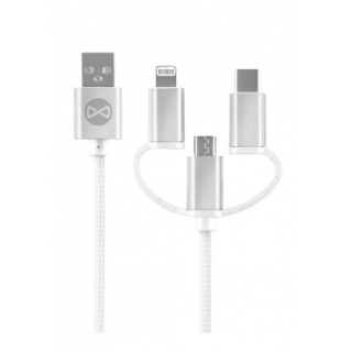 Forever 3in1 USB - Lightning + USB-C + microUSB Cable 1.2m