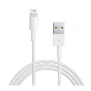 Mocco Lightning USB data and charging cable 1m White