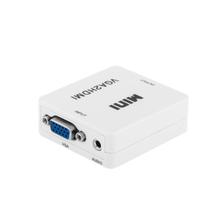 RoGer VGA uz HDMI video signāla pārveidotājs (+Audio) / balts