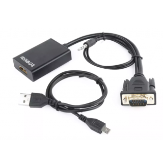 Gembird Adapter HDMI / 0,15m / USB / AUX / Full HD