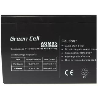 Green Cell Akumulators AGM / VRLA / 12V / 7.2Ah