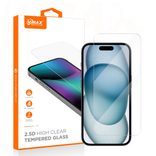 Vmax Normal Clear 2.5 Tempered Glass for Apple iPhone 15 Pro Max