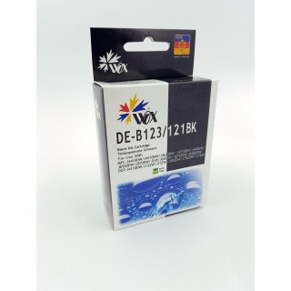 Ink cartridge Wox Black Brother LC-123BK/LC-121BK (with chip) replacement LC123BK/LC121BK 