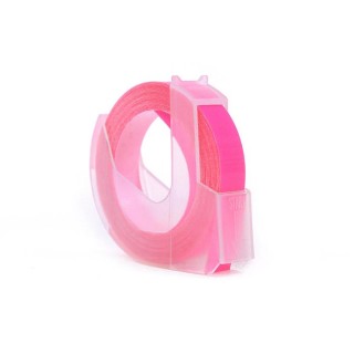 Ribbon 3D JetWorld Replacement Dymo Biały to Fluorescencyjnym Różowym (do wytłaczania, emboss) 9mm x 3m (S0898280) 
