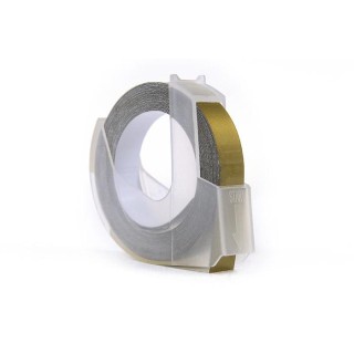 Ribbon 3D JetWorld Replacement Dymo Biały to Złotym (do wytłaczania, emboss) 9mm x 3m (S0898190) (10 pcs.) 