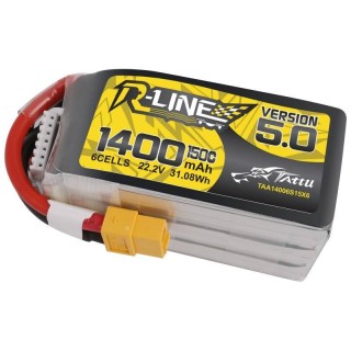 Battery Tattu R-Line 5.0 1400mAh 22.2V 150C 6S1P XT60