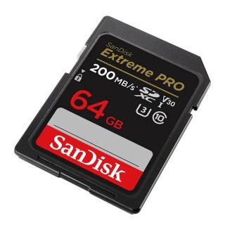 Memory card SANDISK EXTREME PRO SDXC 64GB 200/90 MB/s UHS-I U3 (SDSDXXU-064G-GN4IN)