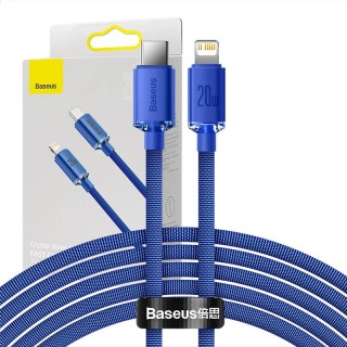Baseus Crystal Shine cable USB-C to Lightning, 20W, PD, 2m (blue)