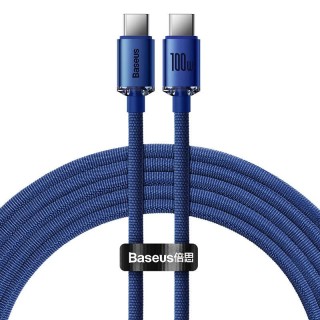Baseus Crystal Shine cable USB-C to USB-C, 100W, 1.2m (blue)