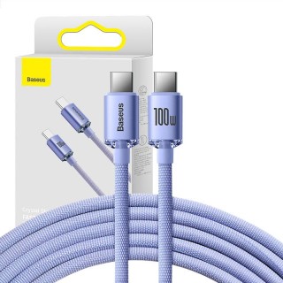 Baseus Crystal Shine cable USB-C to USB-C, 100W, 1.2m (purple)