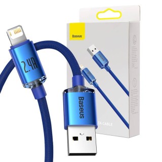 Baseus Crystal Shine cable USB to Lightning, 2.4A, 1.2m (blue)