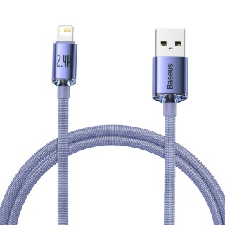 Baseus Crystal Shine cable USB to Lightning, 2.4A, 1.2m (purple)