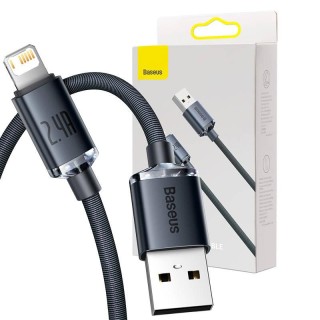 Baseus Crystal Shine cable USB to Lightning, 2.4A, 2m (black)