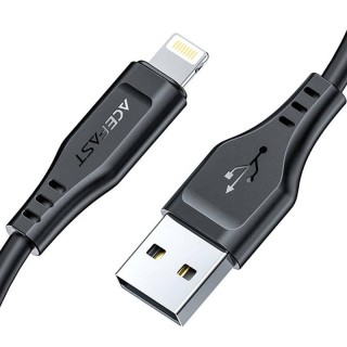 Cable USB to Lightining Acefast C3-02, MFi,  2.4A 1.2m (black)