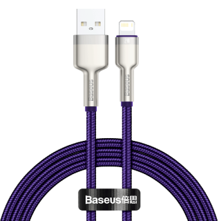 USB cable for Lightning Baseus Cafule, 2.4A, 1m (purple)