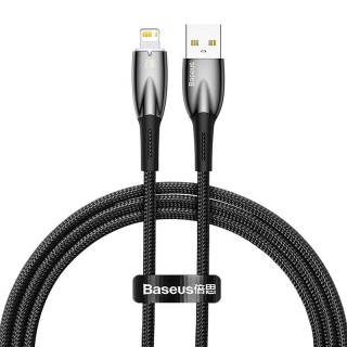 USB cable for Lightning Baseus Glimmer Series, 2.4A, 1m (Black)
