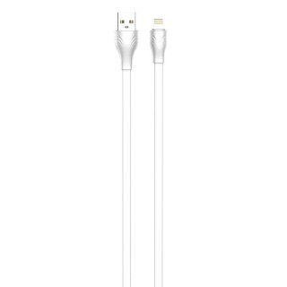 USB to Lightning cable LDNIO LS550, 2.4A, 0.2m (white)