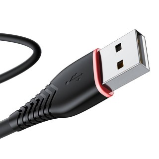 USB to USB-C cable Vipfan Anti-Break X01, 3A, 1m (black)