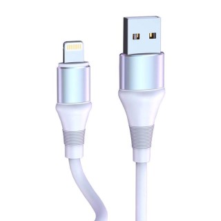 USB to Lightning cable VFAN Colorful X08, 3A, 1.2m (white)