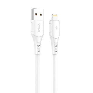 USB to Lightning cable VFAN Colorful X12, 3A, 1m (white)