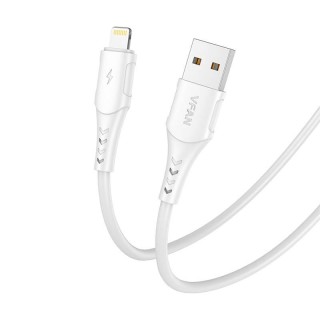 USB to Lightning cable VFAN Colorful X12, 3A, 1m (white)