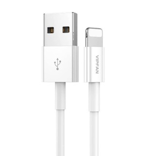 USB to Lightning cable VFAN X03, 3A, 1m (white)