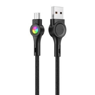 USB to Micro USB cable VFAN Colorful X08, 3A, 1.2m (black)