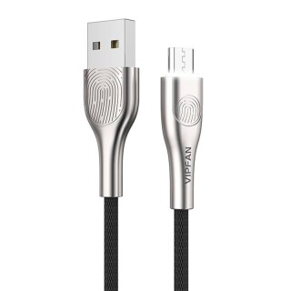 USB to Micro USB cable VFAN Fingerprint Touch Z04, 3A, 1.2m (black)