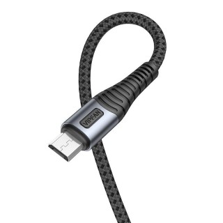 USB to Micro USB cable Vipfan X10, 3A, 1.2m, braided (black)