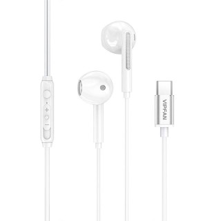 Wired in-ear headphones VFAN M11, Type C (White)