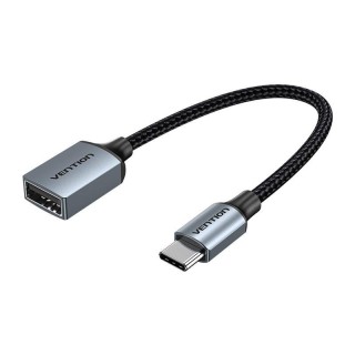 USB-C 2.0 Male to USB Female OTG Cable Vention CCWHB 0.15m, 2A, Gray