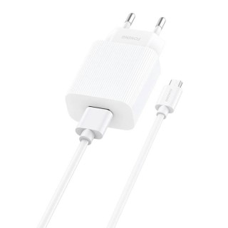 Fast charger Foneng EU28, 1xUSB, QC 3.0 + Cable USB Micro
