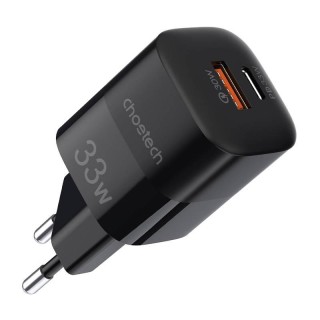 Wall charger Choetech PD5006 30W, A+C dual port (black)