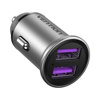 Car Charger 2x USB Vention FFEH0 30W Gray
