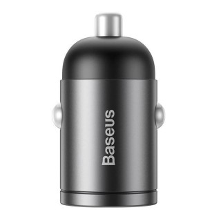 Mini ładowarka samochodowa Baseus Tiny Star USB-C, QC 4.0+, PD, 30W (szara)