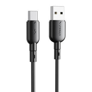 USB to USB-C cable VFAN Colorful X11, 3A, 1m (black)
