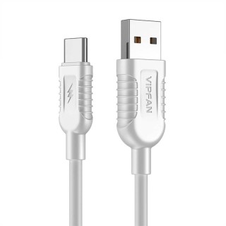 USB to USB-C cable VFAN X04, 5A, 1.2m (white)